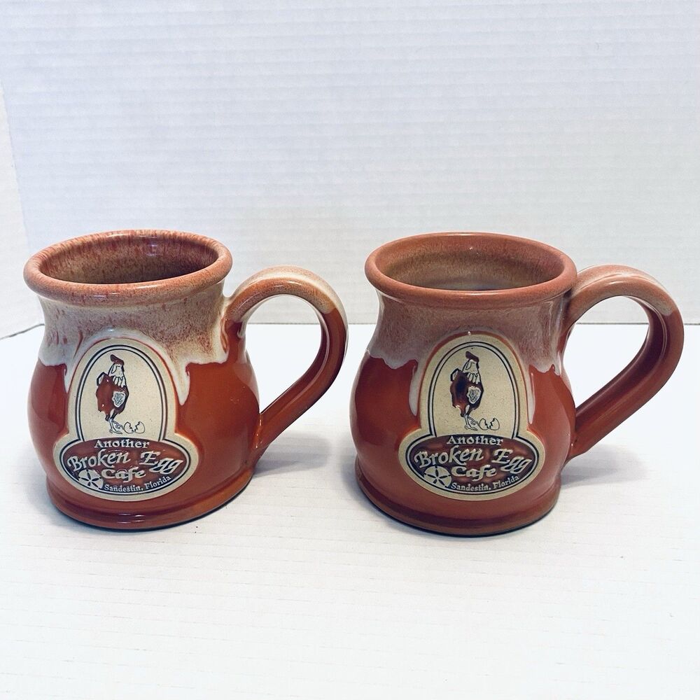 Deneen Pottery Mug Hand Thrown Another Broken Egg Cafe Sandestin Florida 2009